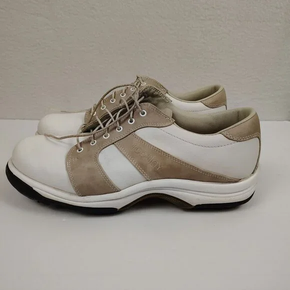 FOOTJOY Contour Series Golf Shoes White Tan Womens 8 - Picture 4 of 13